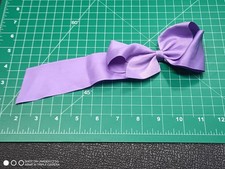 Vintage Wide Purple Cloth Ribbon Bow Hair Clip