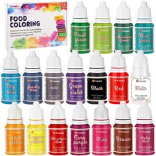 Food Coloring Liquid Set,18 Colors x 10ml Foo...