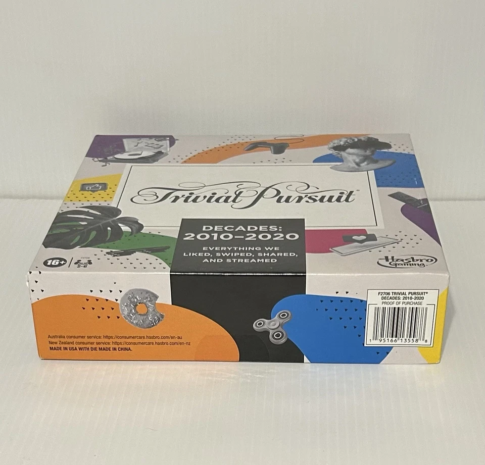 Hasbro Gaming Trivial Pursuit Decades 2010-2020 Pop Culture Trivia Game New - Image 3 of 4