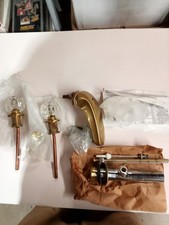 Satin Brass Delta Awards Collection 3544 SB Two Handle Lavatory Faucet W POP UP