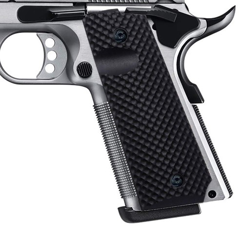 G10 Grips for Full Size Government 1911 Golf Dimple Texture Black