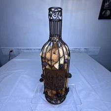 Metal Wine Barrel Cork Cage Cork Holders  Collectors Home Decor 15" Tall x 5"