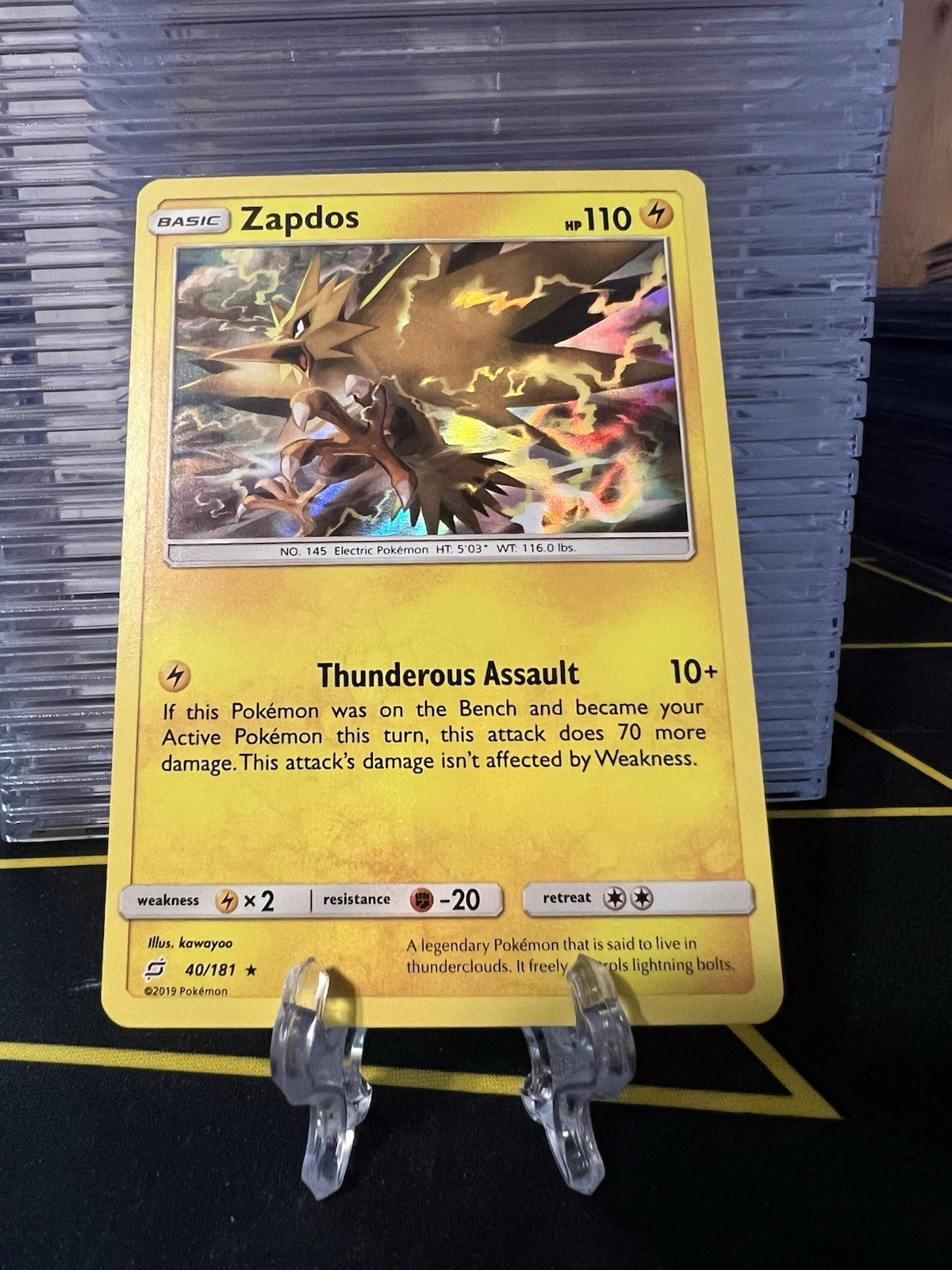 Zapdos 40/181 Holo Rare Team Up Pokémon Card TCG NM
