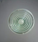 13.5" Walter Dorwin Teague Lens Bowl Art Deco Green Glass Steuben Replica