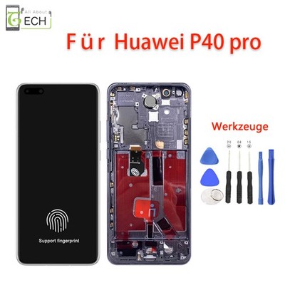 Original Huawei P40 PRO ELS-NX9 OLED Display Touchscreen LCD + Rahmen