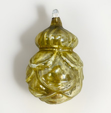 Vintage Heidt Gold Rose Glass Christmas Ornament 1930s Made In Usa - Read As Is Vintage Heidt Gold Rose Glass Christmas Ornament 1930s Made In Usa - Read As Is