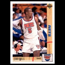 Terry Mills Rookie #289 1991-92 Upper Deck New Jersey Nets Basketball Card NBA. rookie card picture