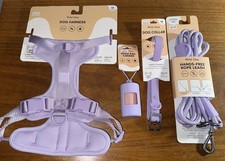 Wild One Dog Harness Collar/Hands Free Rope Leash/Collar/Poop Bag MEDIUM PURPLE