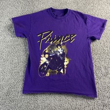 Prince Shirt Mens Medium Purple Graphic Tee 80s Purple Rain Movie Band