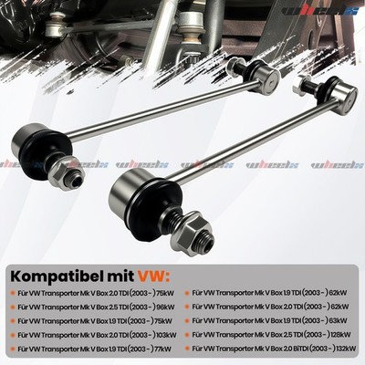 2x KOPPELSTANGE PENDELSTÜTZE VORDERACHSE LINKS RECHTS für VW BUS T5 MULTIVAN T6