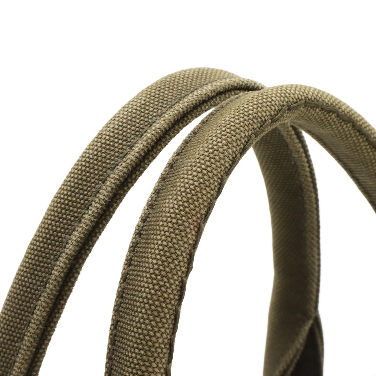 PRADA CANAPA Tote Bag Handbag Canvas Khaki Green Gold Hardware Shoulder Strap Mi thumbnail 4