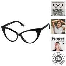 Timeless Chic Vintage Cateye Sunglasses - Clear Lens with Full UV Protection