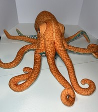 Wishpets Octopus Squid Orange Teal Plush Deep Sea Marine Animal Stuffed Toy 31