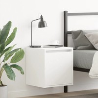 Nachttisch Wand 2Er Set Weiß 38X34X40 Cm