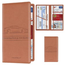Car Registration Insurance Card Holder, Brown