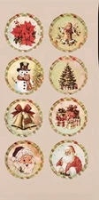40 PCs 1” Round Vintage Christmas Stickers 8 Designs Scrapbook Envelope Seals