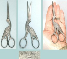 Large Antique Steel Stork Scissors * Germany/America * Circa 1900s