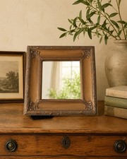 Ornate Bronze Tone Table Wall Mirror Baroque ...