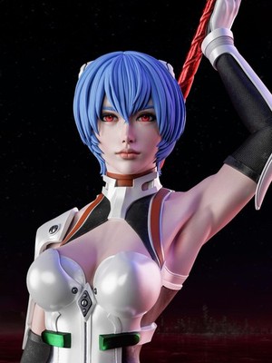 Rei Ayanami, 1/4-1/24, Figur, Unbemalt, 3D-Druck, Statue, Abe3d
