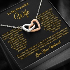 To My Wife Necklace, Vanlentines Gifts For Women, Anniversary Gift For Wife