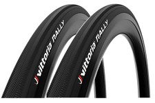 Set Of Two Vittoria Rally Rvc Tubular 700 Tubular Tires 25-28 , All Black 