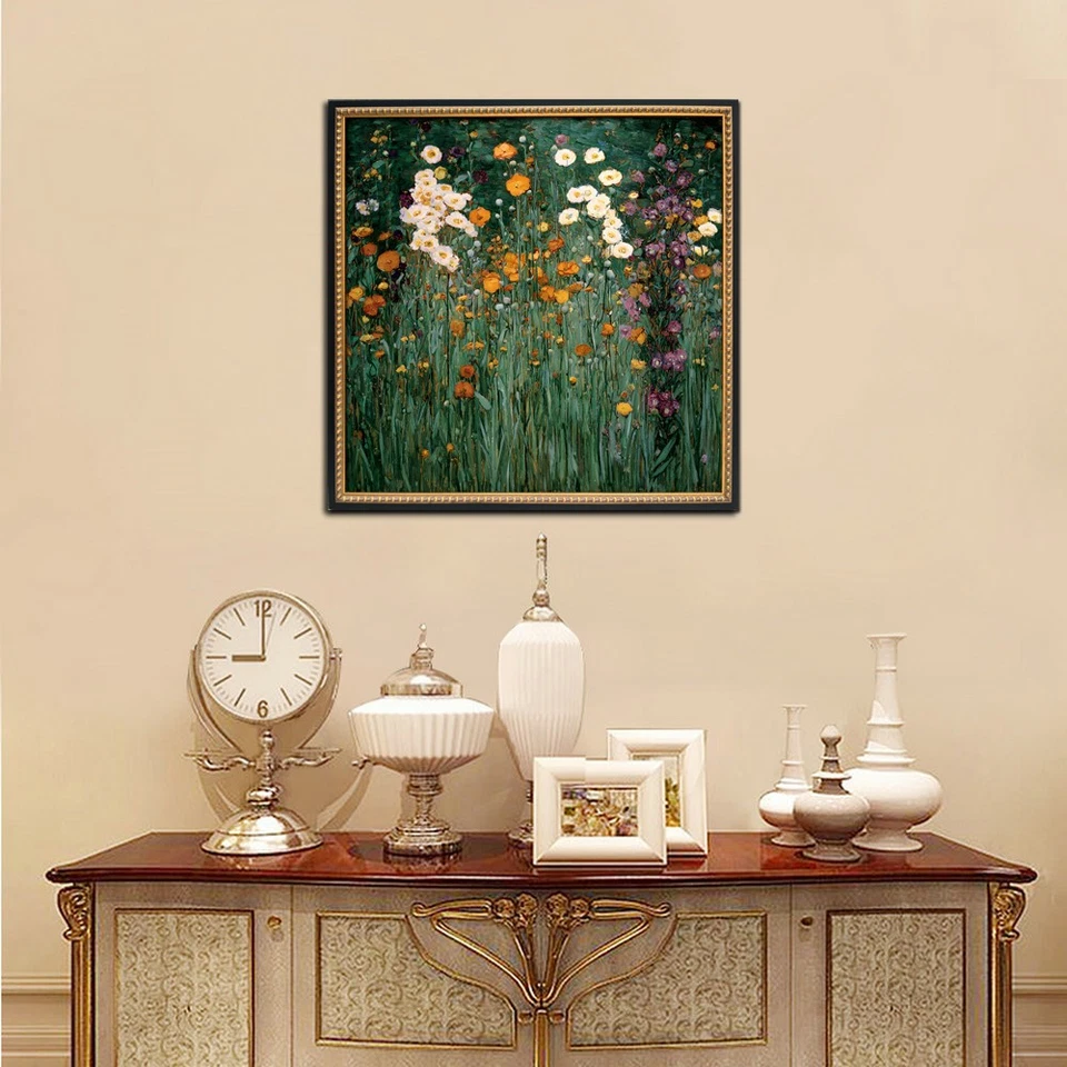 Arte en lienzo enmarcado retro flores silvestres decoración del hogar arte de pared impresiones pintura Foto 3 de 4