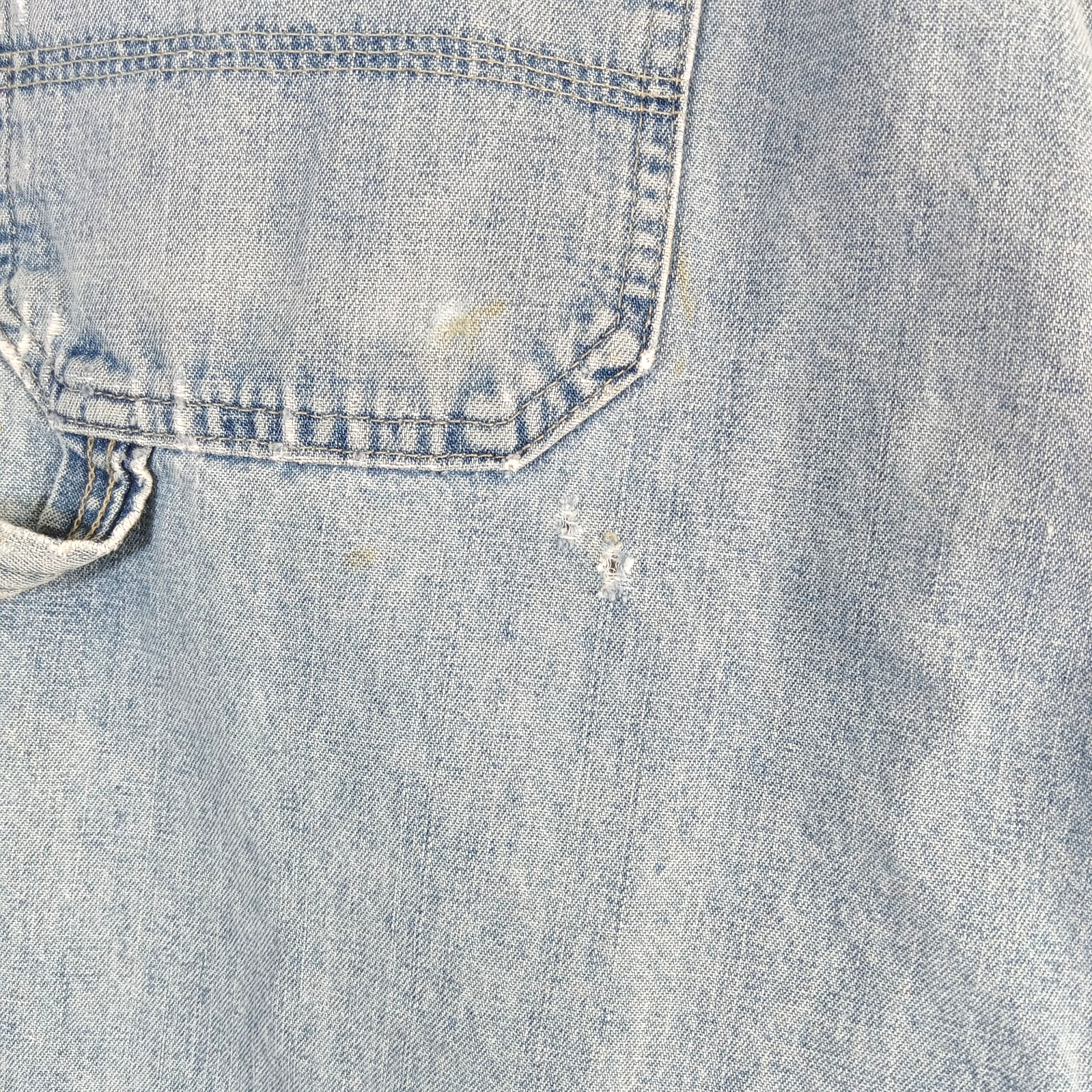 Wrangler Shorts Mens 34 Carpenter Pants Cut Off Jean Distressed Grunge Y2K thumbnail 5