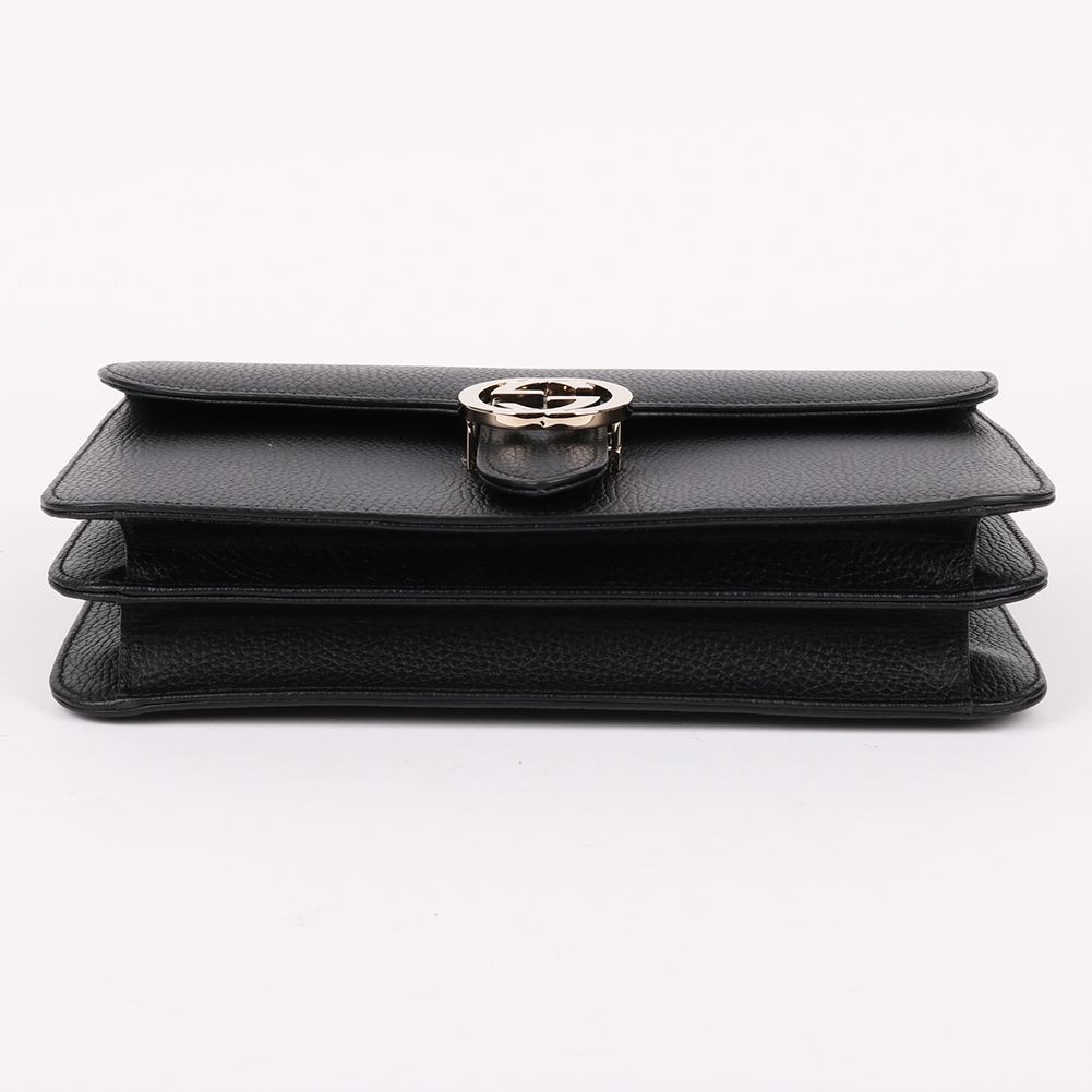 Gucci Interlocking Black Medium Chain Bag 510303 … - image 8