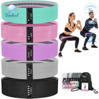 Fitnessband WiderstandsbäNder 5Er Set StoffbäNder FüR Krafttraining Yoga Pilates