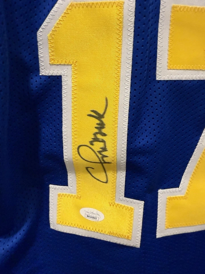 Camiseta deportiva de baloncesto Chris Mullin autografiada estilo profesional azul ciudad JSA Foto 2 de 4