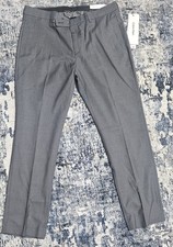 Calvin Klein Men's Medium Grey Flat Front Dress Pants 34W