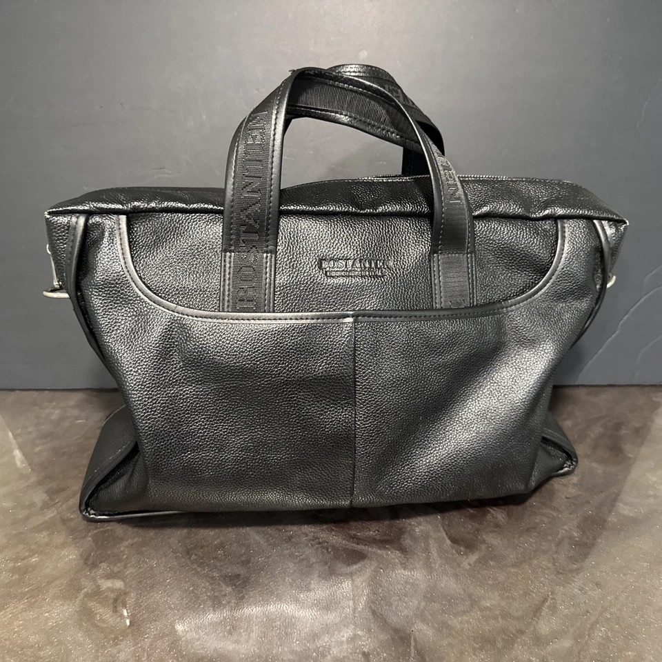 BOSTANTEN - Cuero Guijarro Negro - Maletín de Negocios / Bolso de Hombro Mensajero Foto 3 de 4