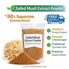 Safed Musli Extract Powder Chlorophytum Borivilianum 50 Saponin 1000 Gram
