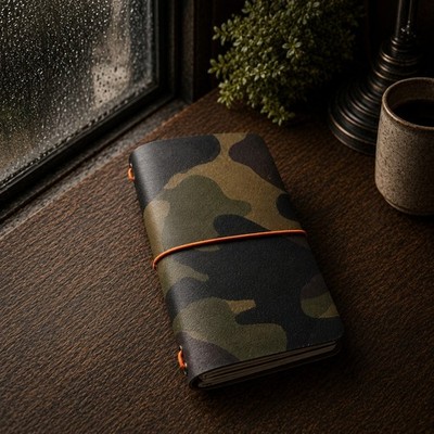 Handmade Leather Journal Cover for Journaling   Full Grain Leather - Field Note