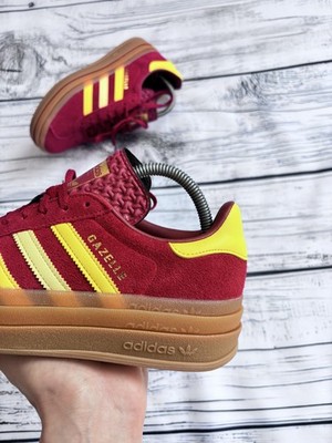 adidas gazelle silver green womens WOMENS ADIDAS GAZELLE STACK (Red / Cream White / Gold Metallic) main image 0