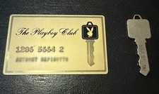 Vintage The Playboy Club International Key Card & Member Key, Rare Collectible