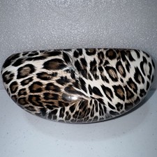 Steve Madden Hard Clamshell Glasses Sunglasses Travel Case Animal Print Mint