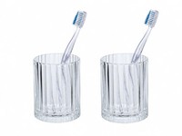 Wenko Vetro Zahnputzbecher 2Er Set Glas Transparent Ø 7,5 X 10 Cm