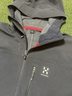Haglofs Men's Lightweight Jacket Size XL Outdoor Hiking Camping Black Full Zip