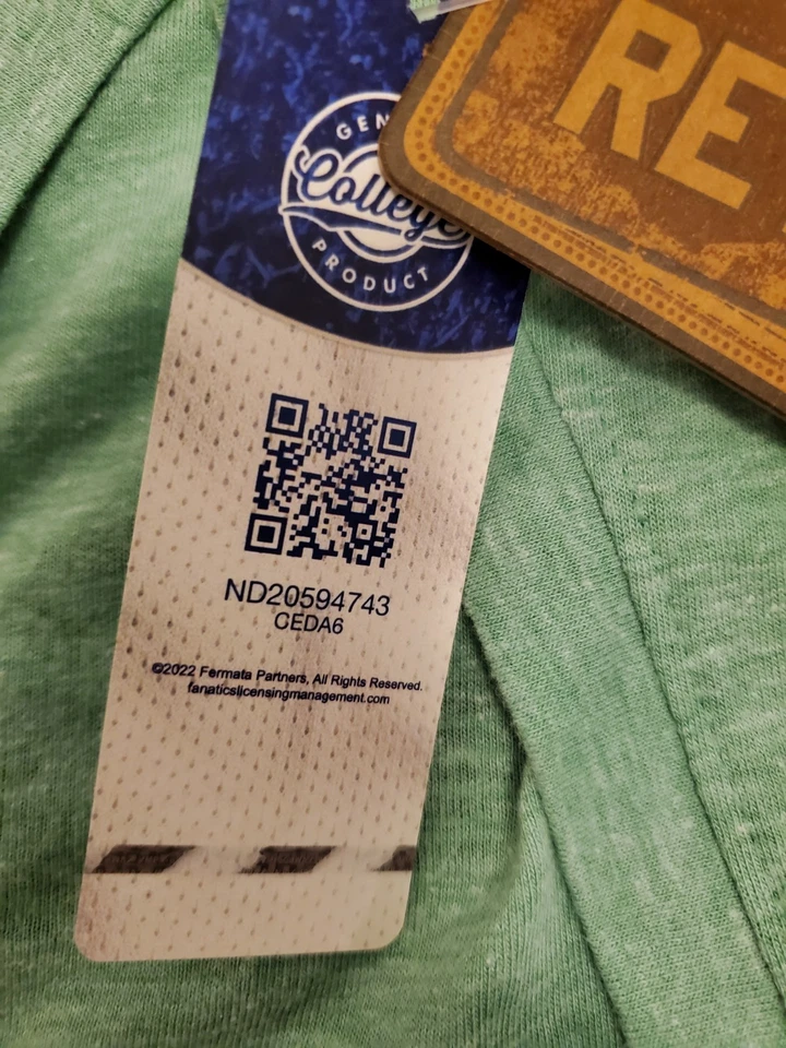 Camiseta sin mangas Notre Dame Fighting Irish talla S verde retro ¡NUEVA!! Foto 3 de 4