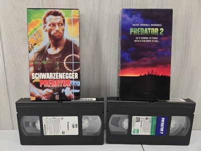 Predator 1 and Predator 2 VHS Tapes Lot Of 2 Set Arnold Schwarzenegger VCR Tape