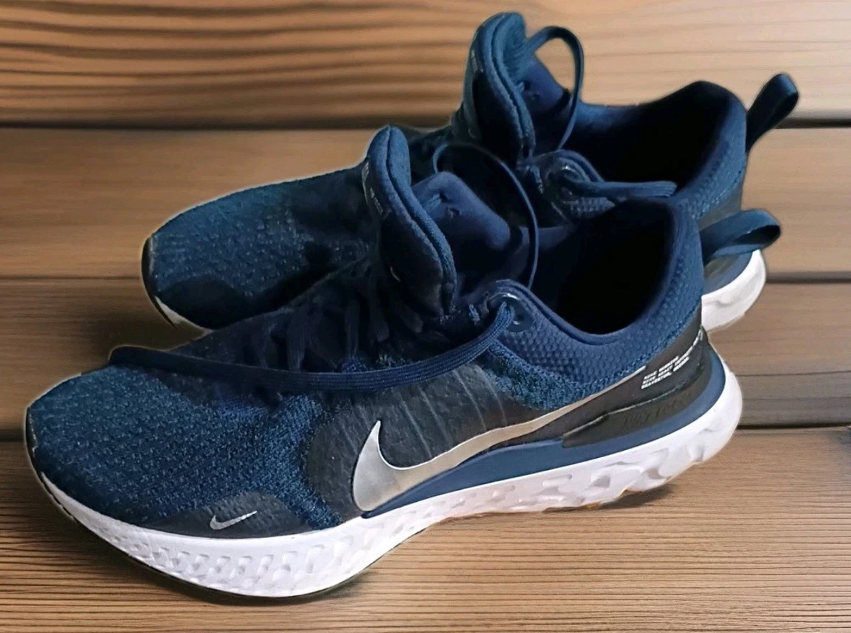 Nike React Infinity Run Flyknit Black Metallic Silver for Sale