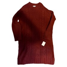 NWT Ophelia Rose Long Sleeve Burgundy Quilted Sweater Dress XL Classic