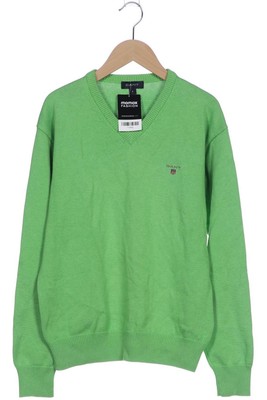 GANT Pullover Damen Strickpullover Strick Oberteil Gr. S Baumwolle Grün #tstr196
