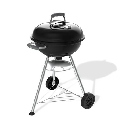Weber Compact Kettle Holzkohlegrill 47cm mit Stand,1548 cm² Grillfläche,Schwarz