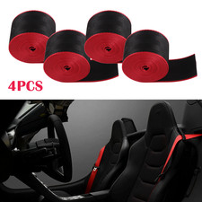 4pcs Car Seat Belt Webbing Strap Universal Black Red Replacement Belt Trim 3.6m 4pcs Car Seat Belt Webbing Strap Universal Black Red Replacement Belt Trim 3.6m