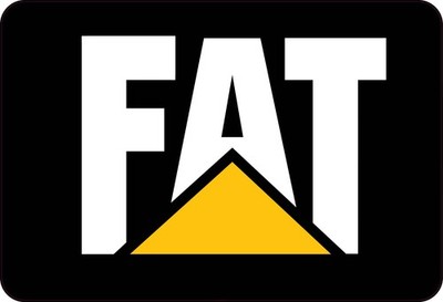 FAT Black CAT Parody Funny Hard Hat Vinyl Bumper Sticker Decal