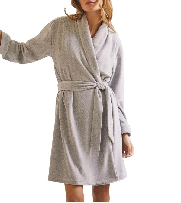 Anthropologie Super Comfortable Gray Basic Robe S… - image 1