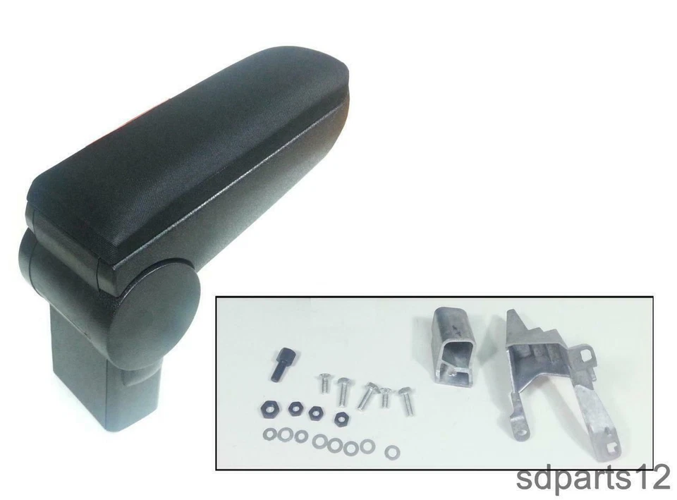 Accoudoir VW Golf IV 4 Bora New Beetle + Ensemle De Montage Tissu Noir - Photo 2/4