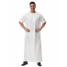 Abaya Dubai Men Kaftan Saudi Long Robe Dishdasha Jubba Thoub Thobe Ramadan Islam